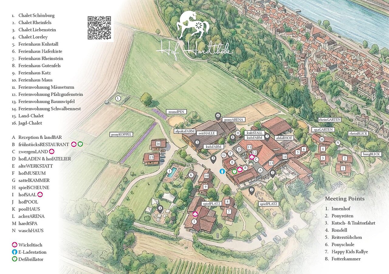 Hof Hardthöhe - Lageplan