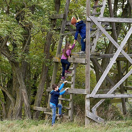Ferienhof Hardthöhe- Urlaub auf dem Bauernhof, Kinder Hochsitz